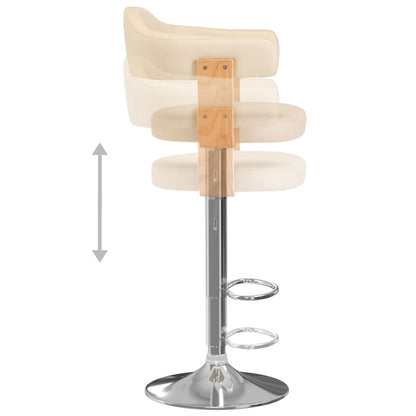 Sgabelli da Bar 2 pz Crema in Legno Curvo e Similpelle - homemem39