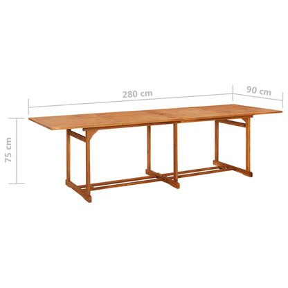 Tavolo da Pranzo per Esterni 280x90x75cm Legno Massello Acacia - homemem39