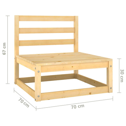 Set Salotto da Giardino 2 pz in Legno Massello di Pino - homemem39