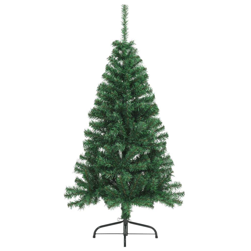 Albero di Natale Artificiale Metà con Supporto Verde 120 cm PVC - homemem39