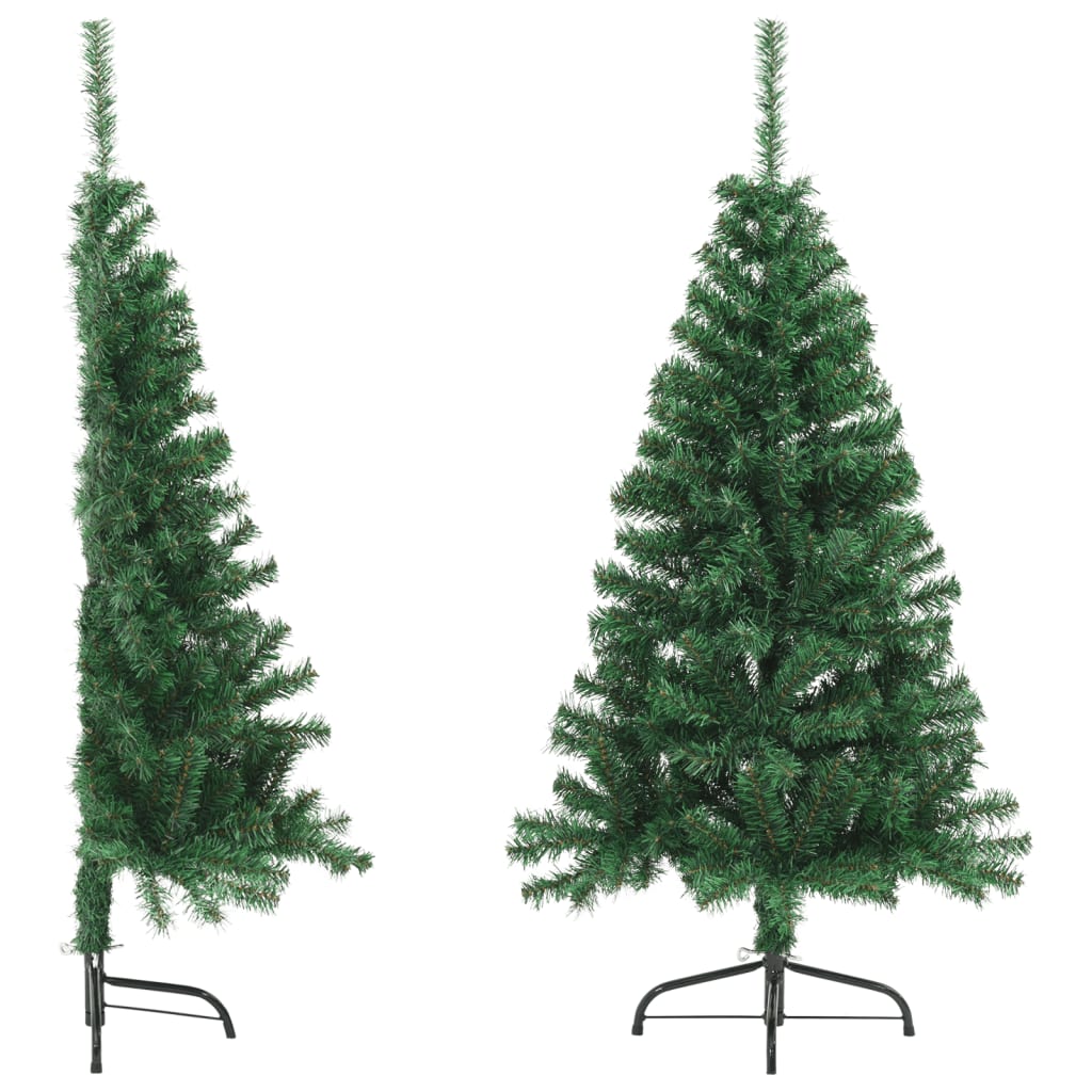 Albero di Natale Artificiale Metà con Supporto Verde 120 cm PVC - homemem39