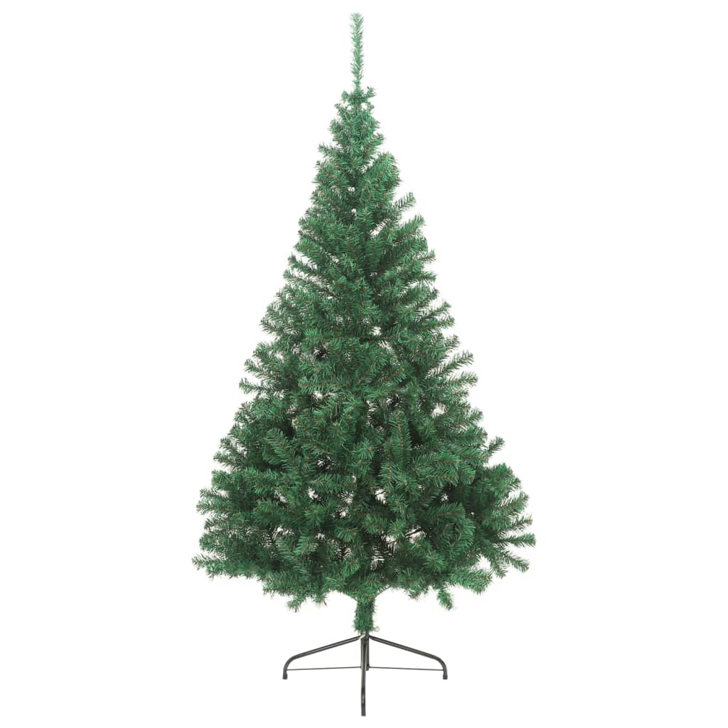 Albero di Natale Artificiale Metà con Supporto Verde 240 cm PVC - homemem39