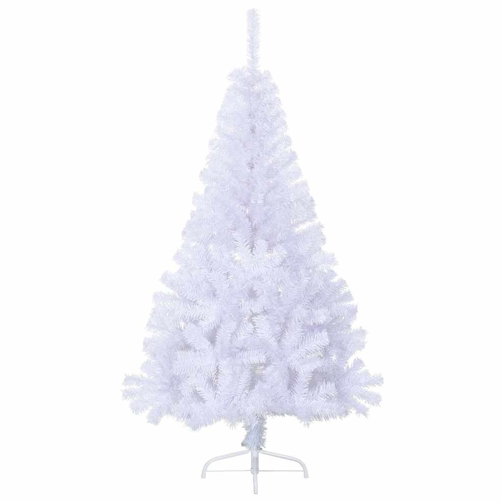 Albero di Natale Artificiale Metà con Supporto Bianco 150cm PVC - homemem39