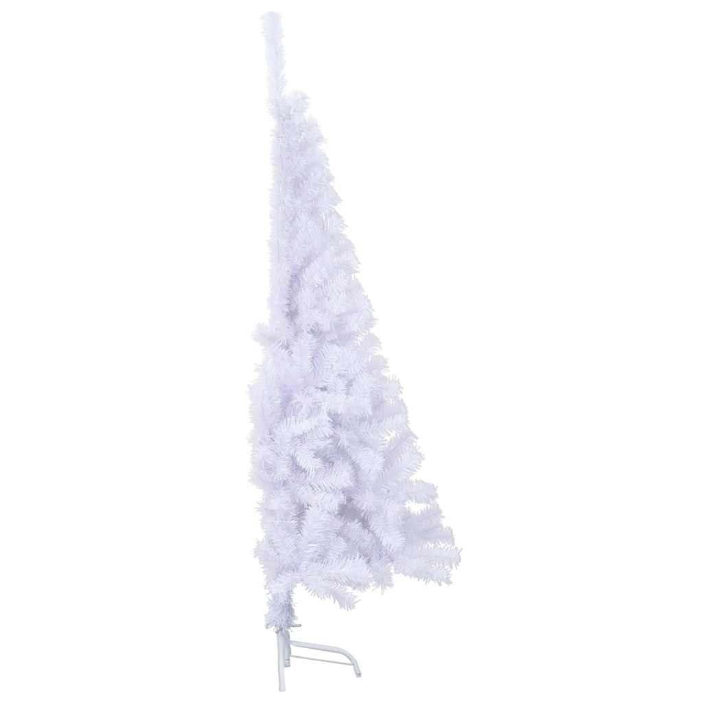 Albero di Natale Artificiale Metà con Supporto Bianco 150cm PVC - homemem39