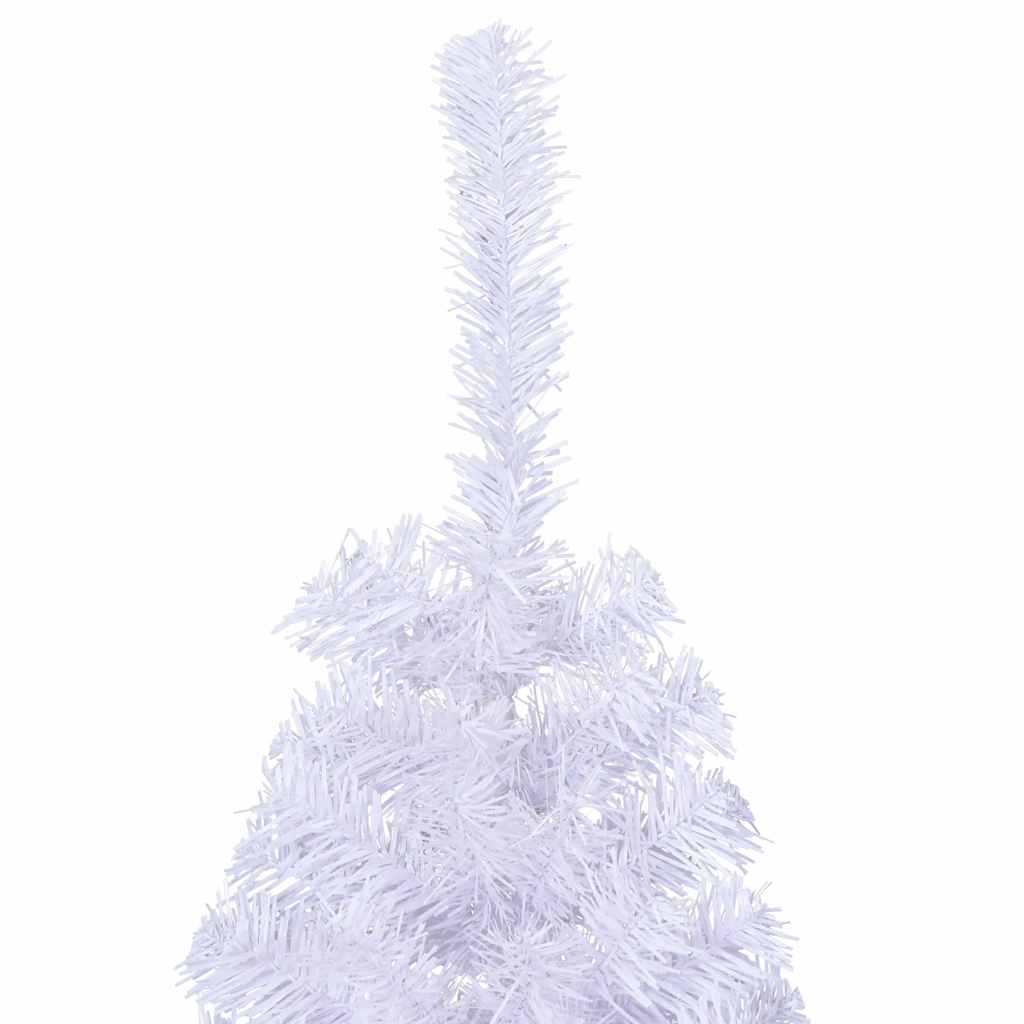 Albero di Natale Artificiale Metà con Supporto Bianco 150cm PVC - homemem39