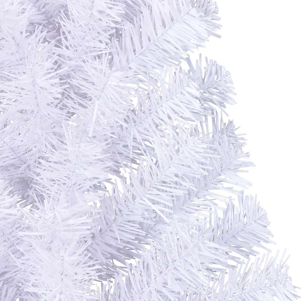 Albero di Natale Artificiale Metà con Supporto Bianco 150cm PVC