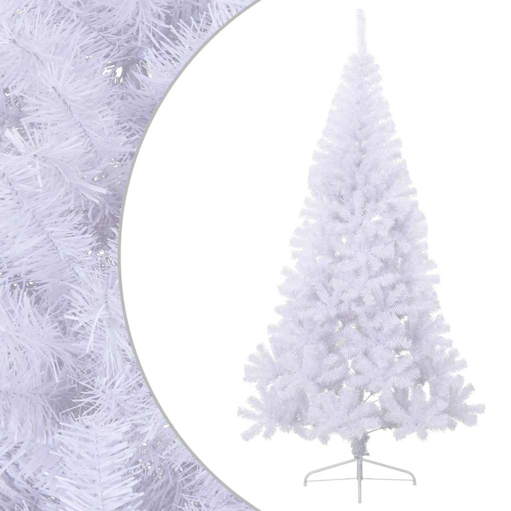 Albero di Natale Artificiale Metà con Supporto Bianco 180cm PVC