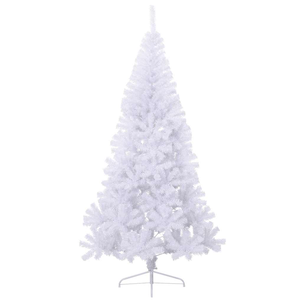 Albero di Natale Artificiale Metà con Supporto Bianco 180cm PVC - homemem39