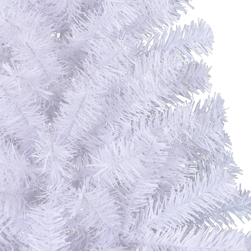 Albero di Natale Artificiale Metà con Supporto Bianco 210cm PVC