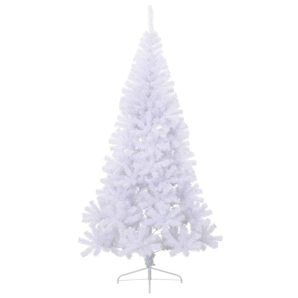 Albero di Natale Artificiale Metà con Supporto Bianco 240cm PVC