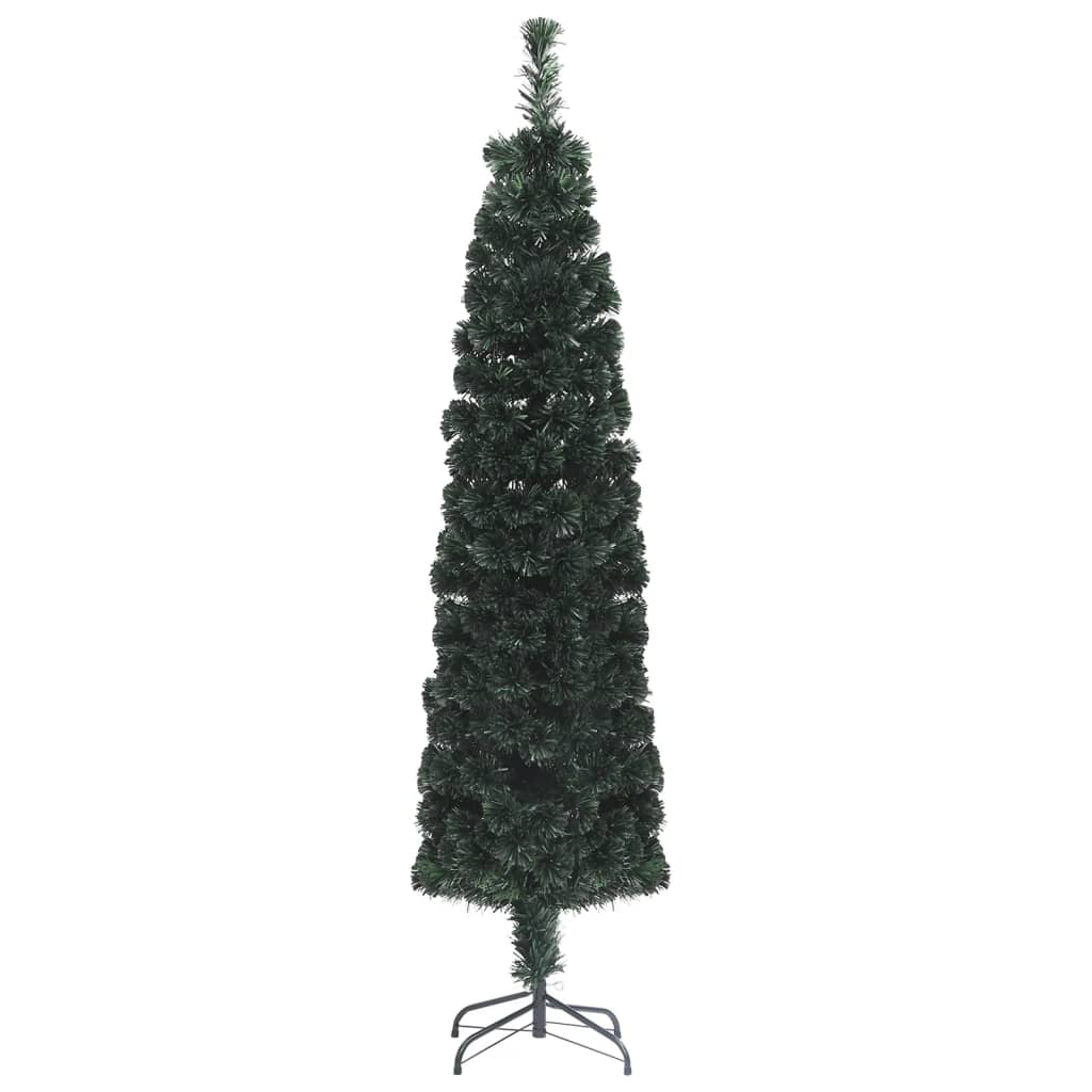 Albero Natale Artificiale Sottile Supporto 240 cm Fibra Ottica - homemem39