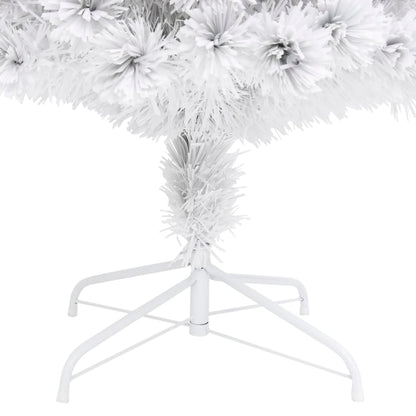 Albero Natale Preilluminato Bianco 120 cm in Fibra Ottica