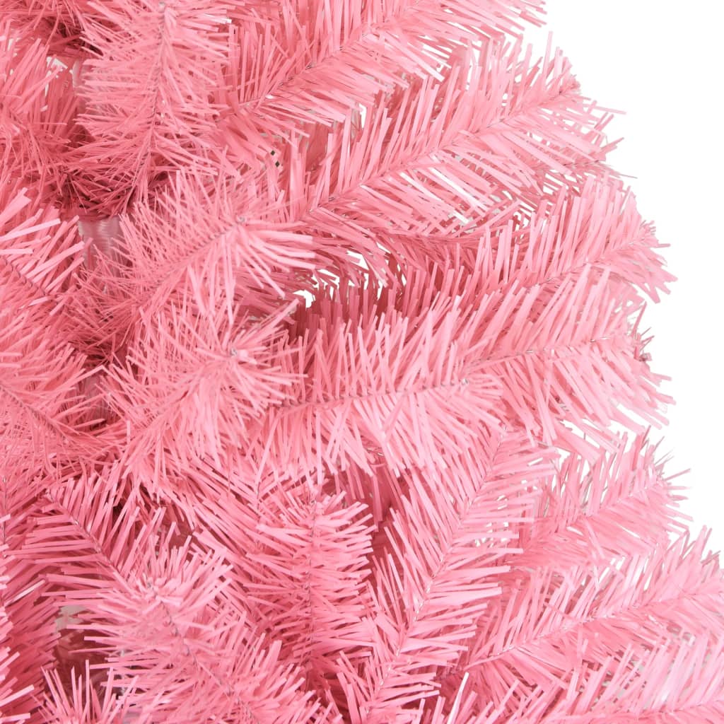 Albero di Natale Artificiale con Supporto Rosa 240 cm PVC