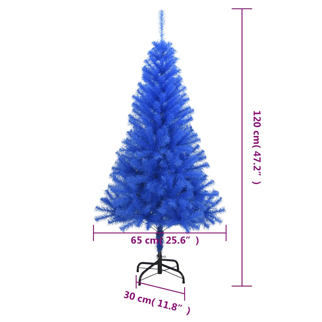 Albero di Natale Artificiale con Base Blu 120 cm PVC - homemem39