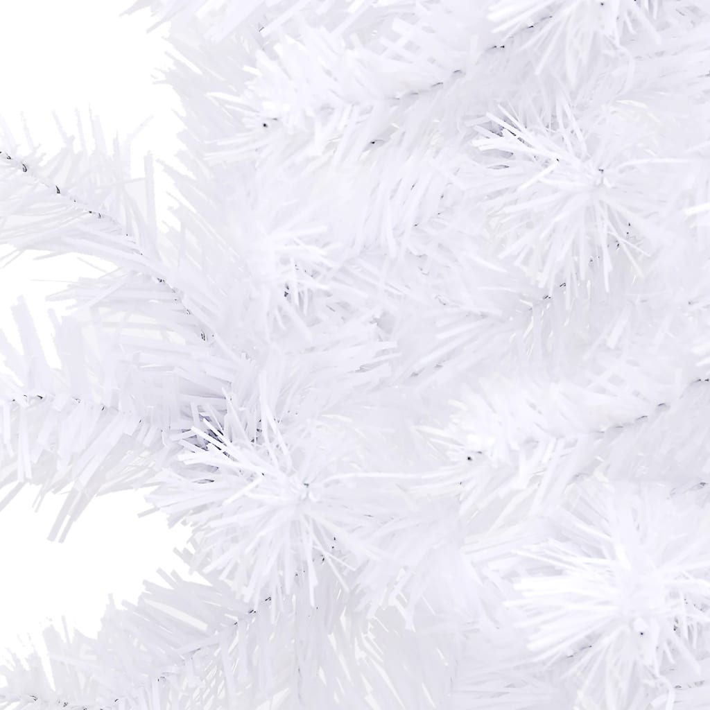 Albero di Natale Artificiale ad Angolo Bianco 210 cm PVC