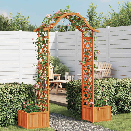 Pergola da Giardino con Fioriera in Legno Massello di Abete - homemem39