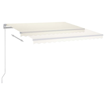 Tenda da Sole Retrattile Manuale con LED 300x250 cm Crema