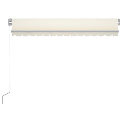 Tenda da Sole Retrattile Manuale con LED 300x250 cm Crema