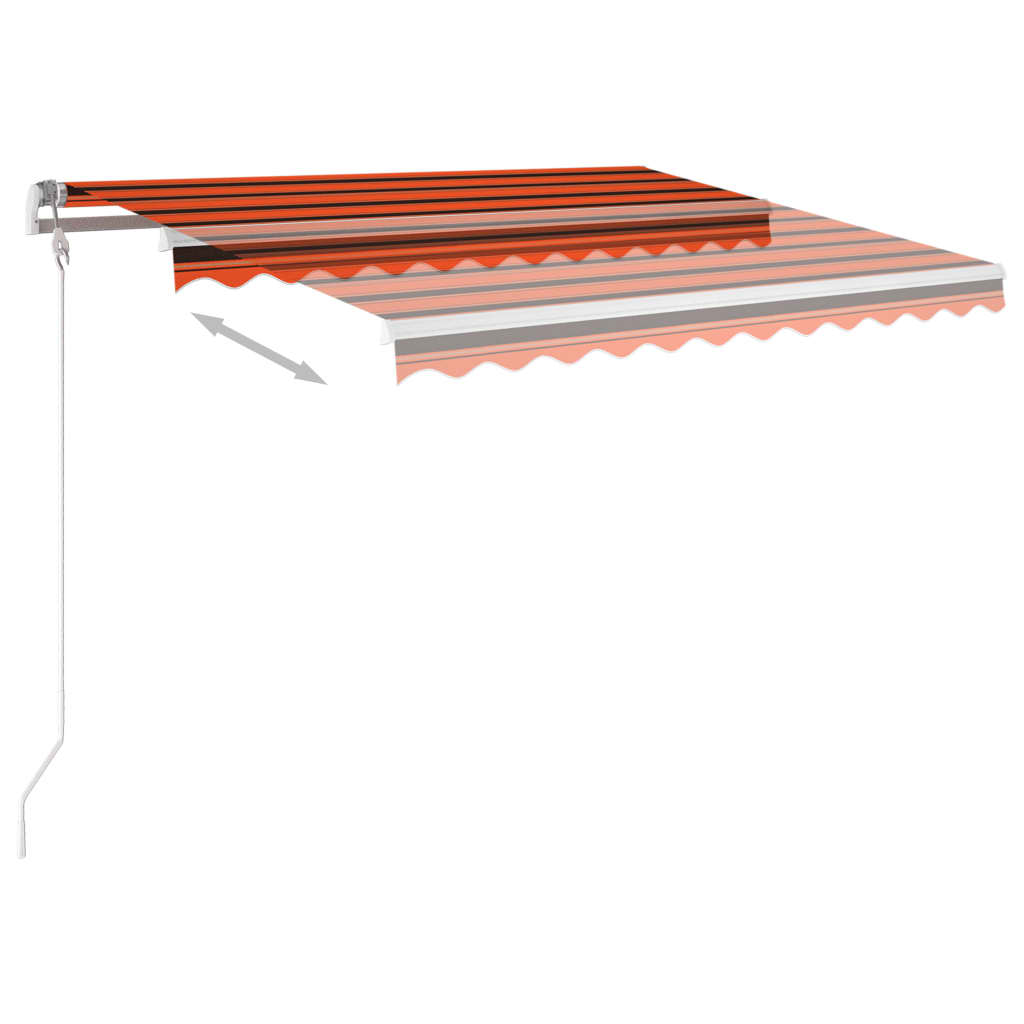 Tenda da Sole Retrattile Automatica 300x250cm Arancione Marrone - homemem39