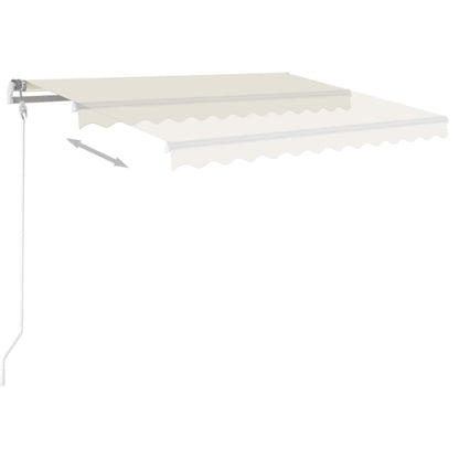 Tenda da Sole Retrattile Manuale 350x250 cm Crema - homemem39