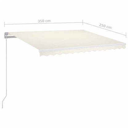 Tenda da Sole Retrattile Manuale 350x250 cm Crema - homemem39