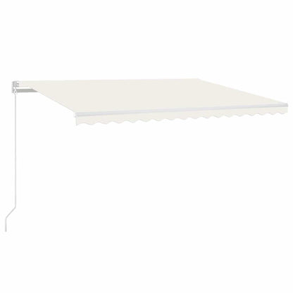 Tenda da Sole Retrattile Manuale con LED 400x300 cm Crema