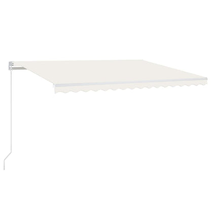 Tenda da Sole Retrattile Manuale con LED 450x300 cm Crema