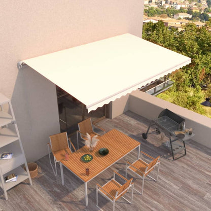 Tenda da Sole Retrattile Manuale 500x300 cm Crema