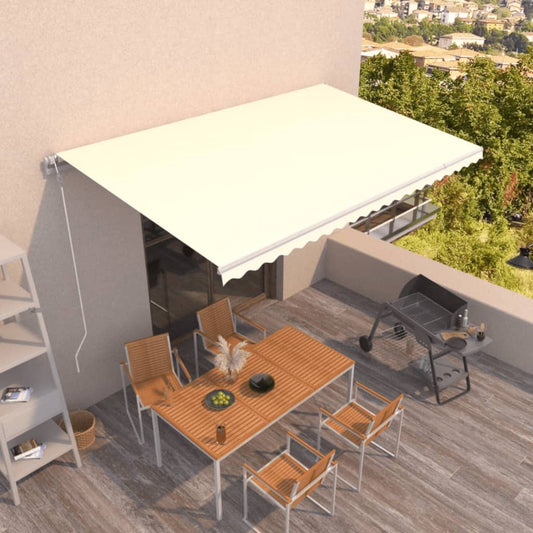 Tenda da Sole Retrattile Automatica 500x300 cm Crema