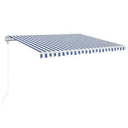 Tenda da Sole Retrattile Automatica 400x350 cm Blu e Bianca