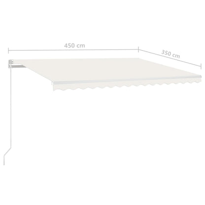 Tenda da Sole Retrattile Manuale 450x350 cm Crema