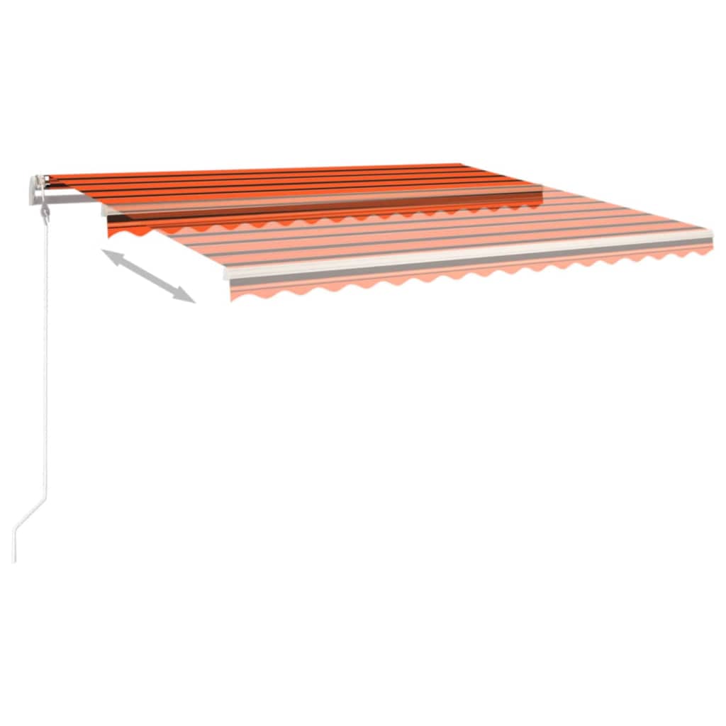 Tenda da Sole Retrattile Automatica 450x350 cm Arancio Marrone - homemem39