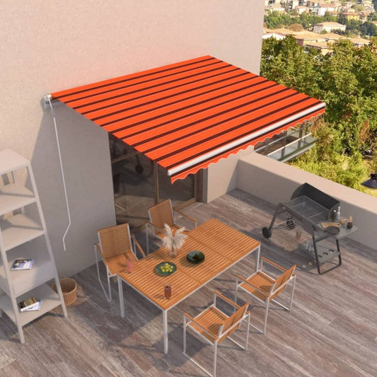 Tenda da Sole Retrattile Automatica 450x350 cm Arancio Marrone