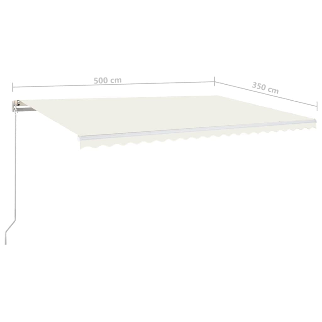 Tenda da Sole Retrattile Manuale 500x350 cm Crema