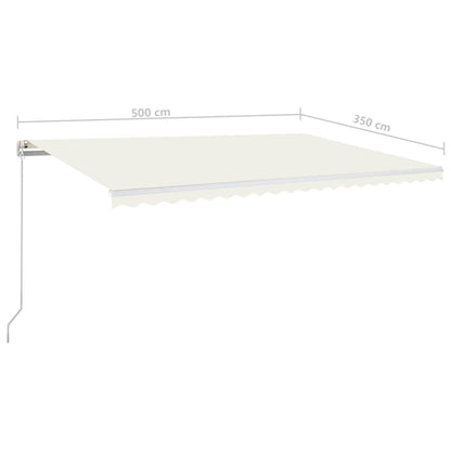 Tenda da Sole Retrattile Manuale 500x350 cm Crema