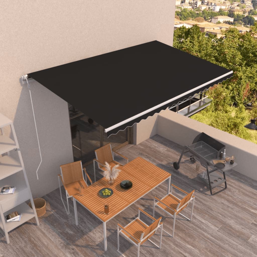 Tenda da Sole Retrattile Automatica 500x350 cm Antracite