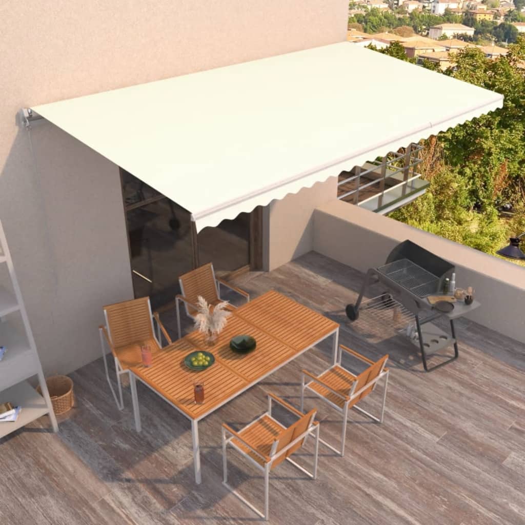 Tenda da Sole Retrattile Manuale 600x350 cm Crema