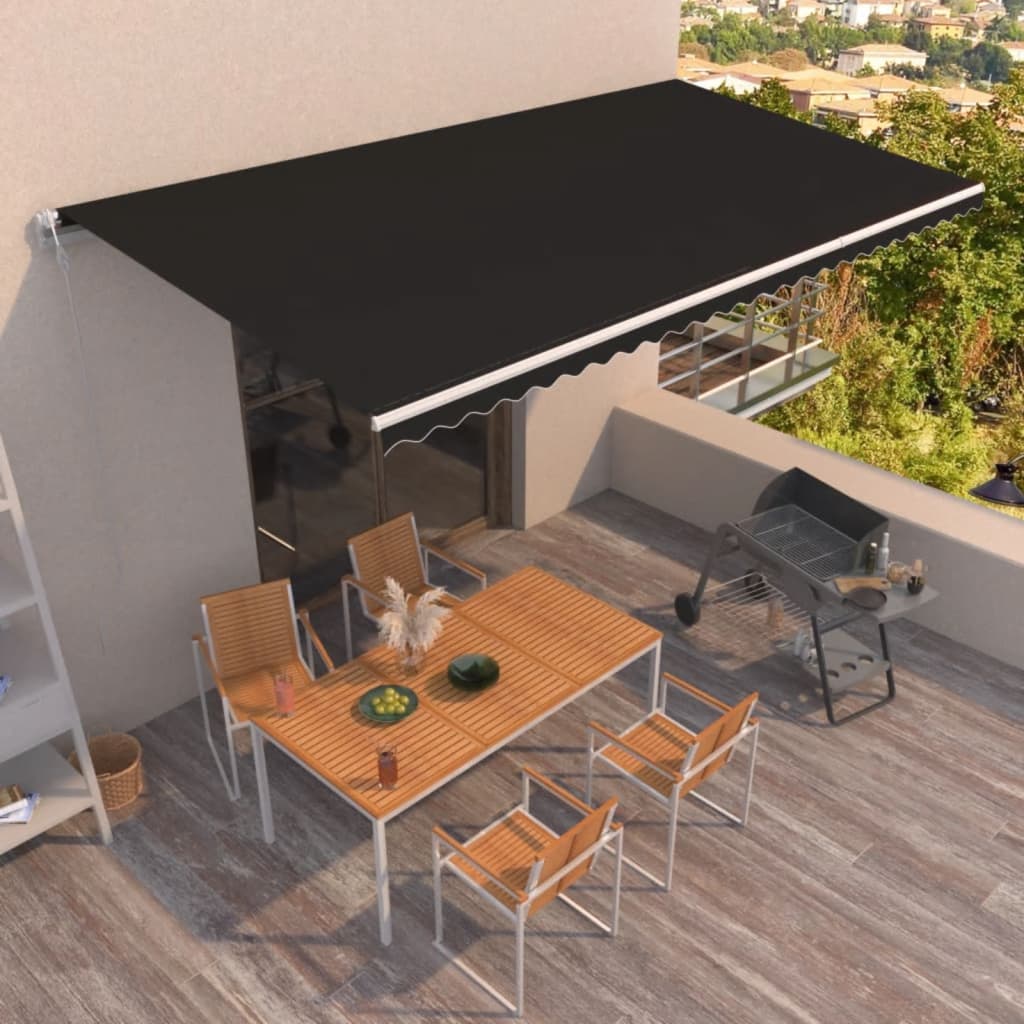 Tenda da Sole Retrattile Automatica 600x350 cm Antracite