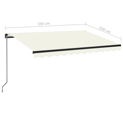 Tenda da Sole Retrattile Manuale 350x250 cm Crema