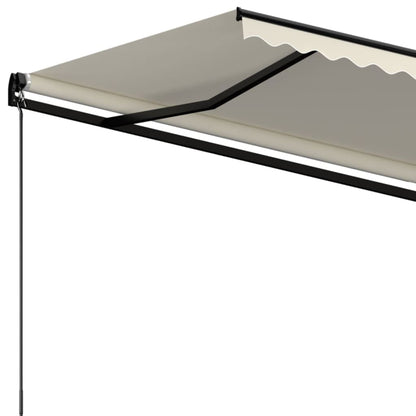 Tenda da Sole Retrattile Manuale 400x350 cm Crema - homemem39