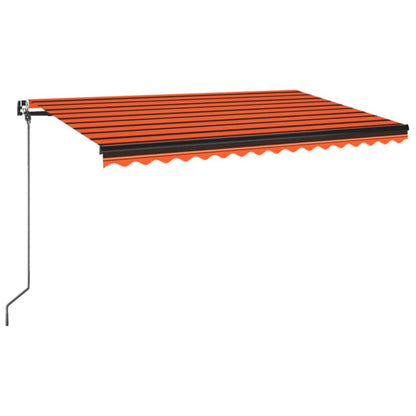 Tenda da Sole Manuale Retrattile 400x350 cm Arancione e Marrone - homemem39