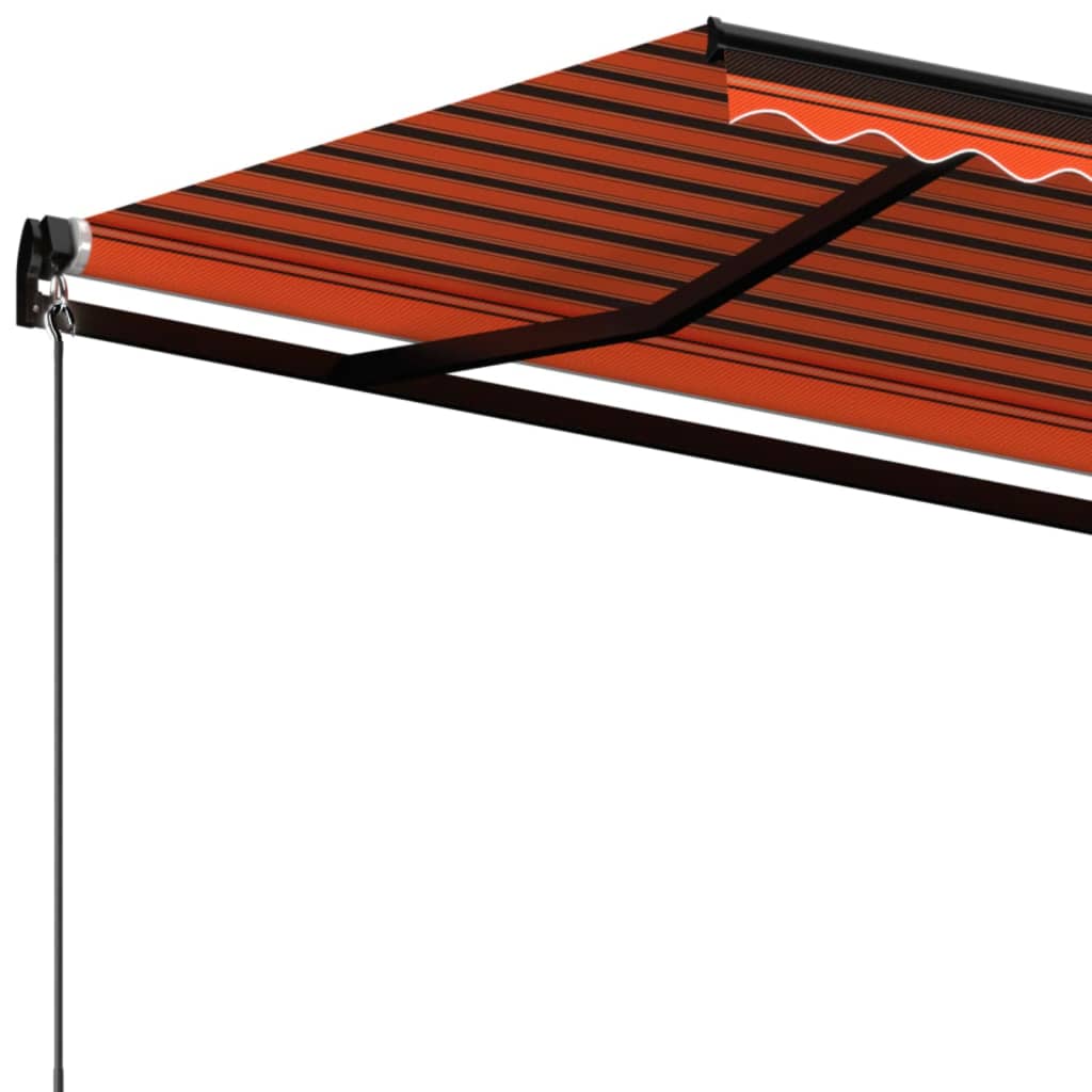 Tenda da Sole Manuale Retrattile 400x350 cm Arancione e Marrone - homemem39