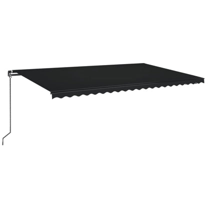 Tenda da Sole Retrattile Manuale 500x350 cm Antracite - homemem39