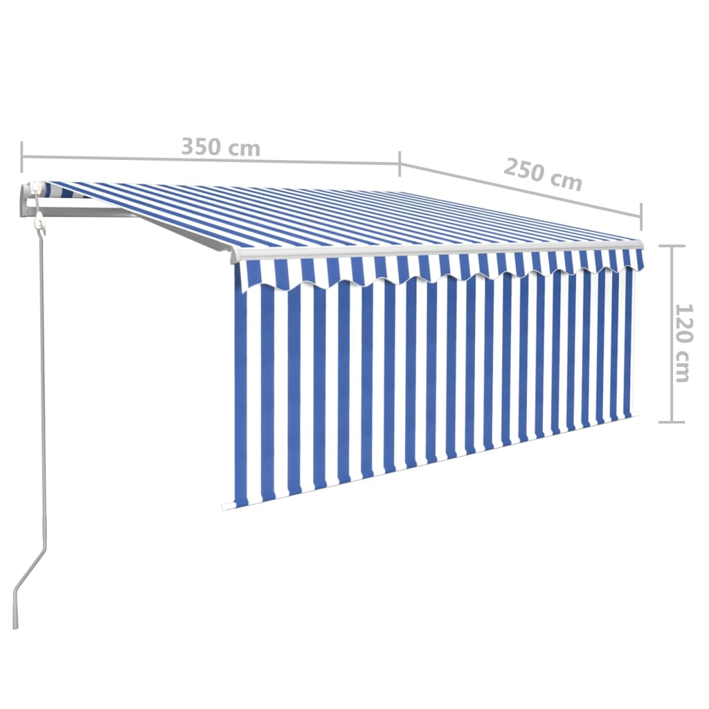 Tenda Automatica con Sensore Vento 3,5x2,5m Arancione Marrone