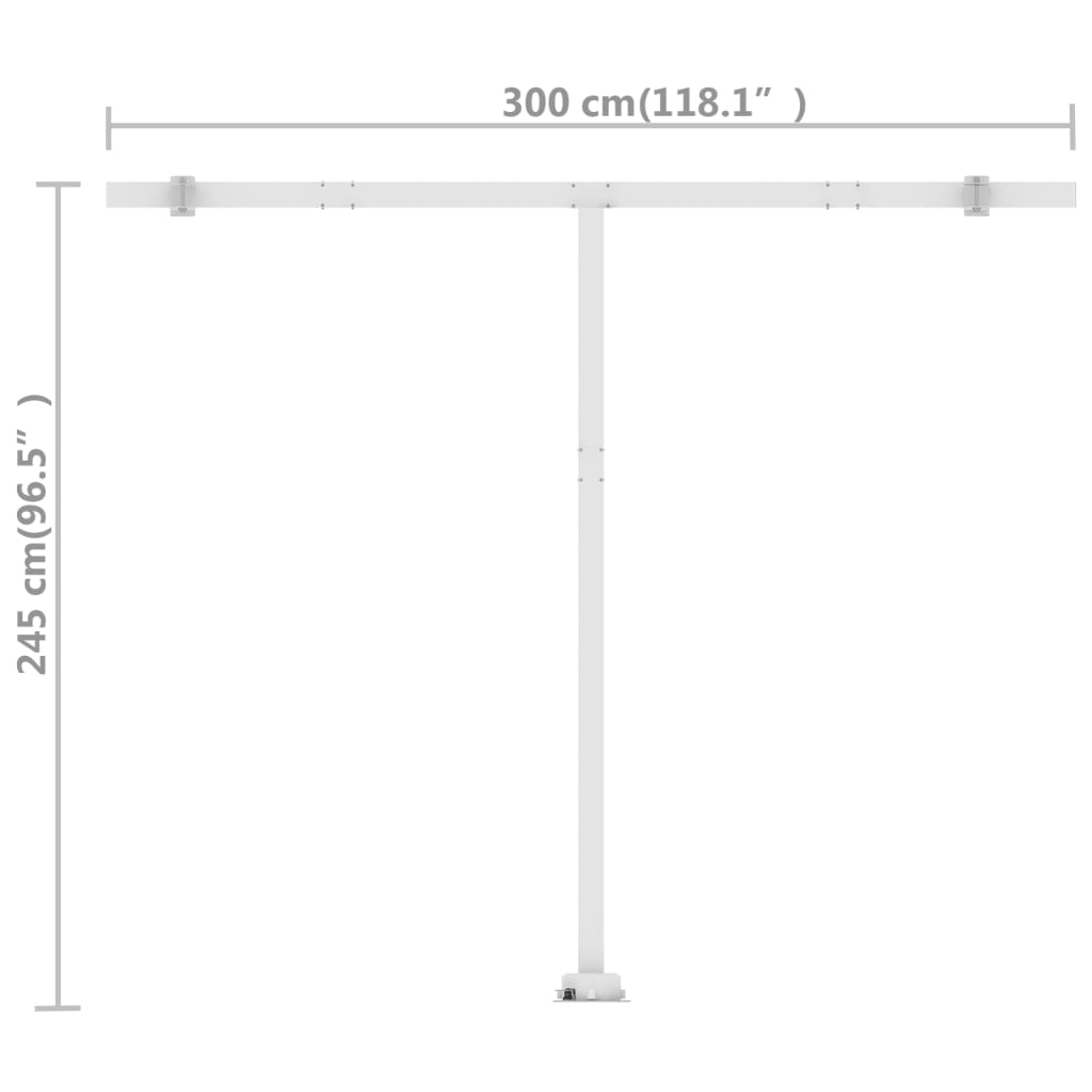 Tenda da Sole Manuale Autoportante 300x250 cm Blu e Bianca - homemem39