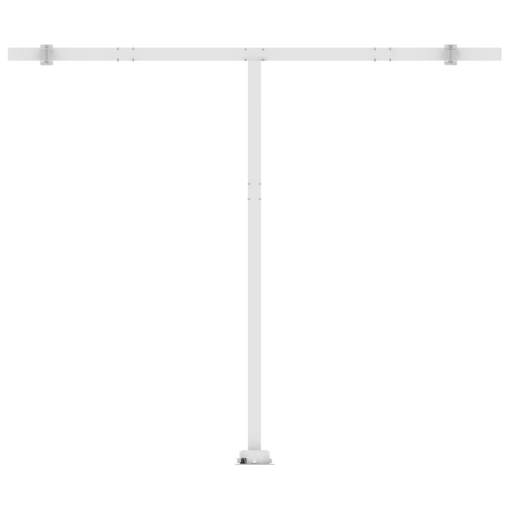 Tenda da Sole Retrattile Manuale con LED 300x250cm Blu e Bianco - homemem39