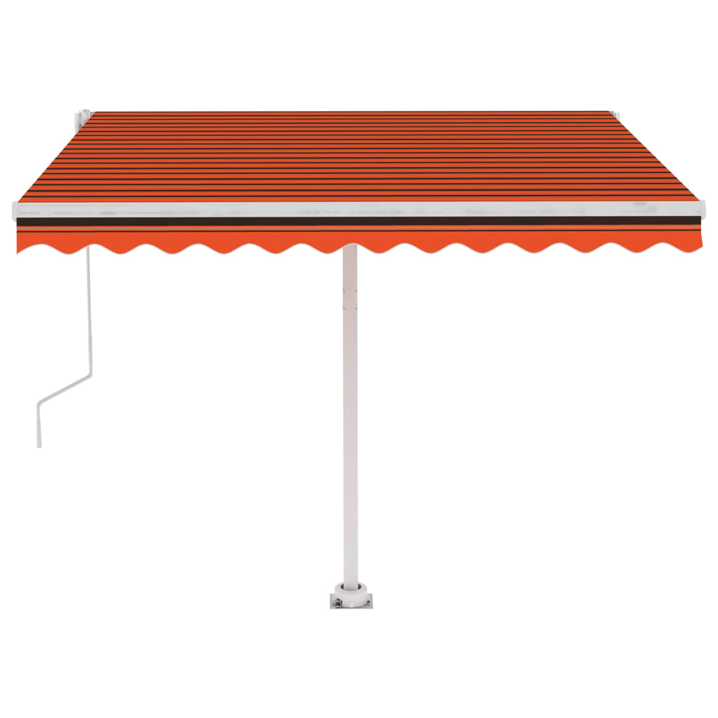 Tenda da Sole Automatica Autoportante 300x250cm Arancio Marrone - homemem39