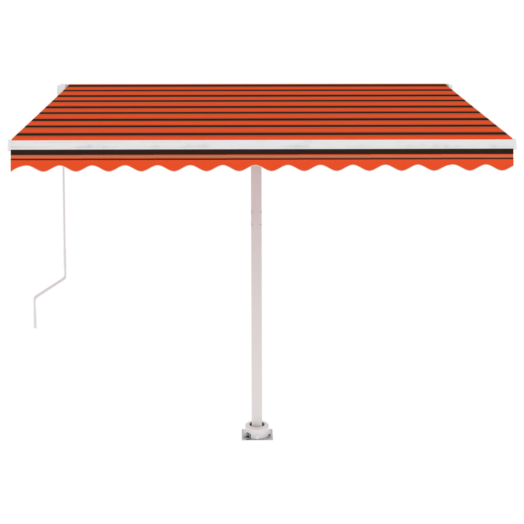 Tenda da Sole Retrattile Manuale 350x250 cm Arancione e Marrone