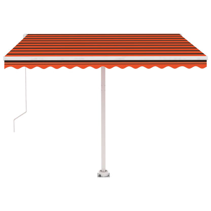 Tenda da Sole Retrattile Manuale 350x250 cm Arancione e Marrone