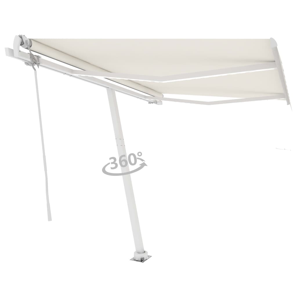 Tenda Automatica con Sensore Vento e LED 350x250 cm Crema